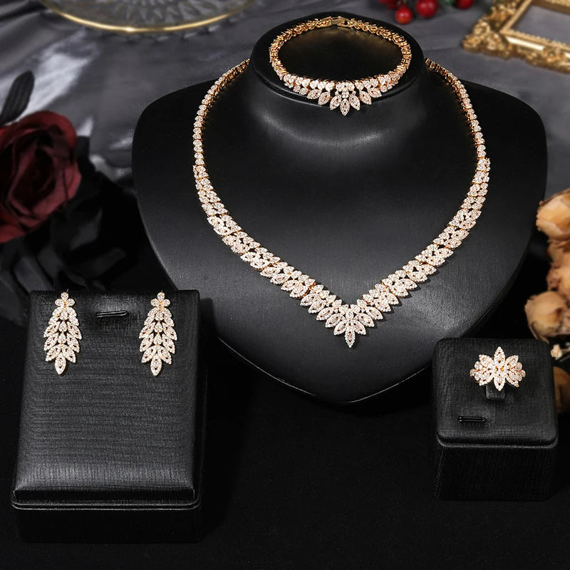 4-piece Cubic Zirconia Jewelry Set