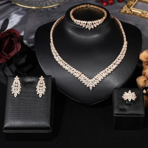 4-piece Cubic Zirconia Jewelry Set