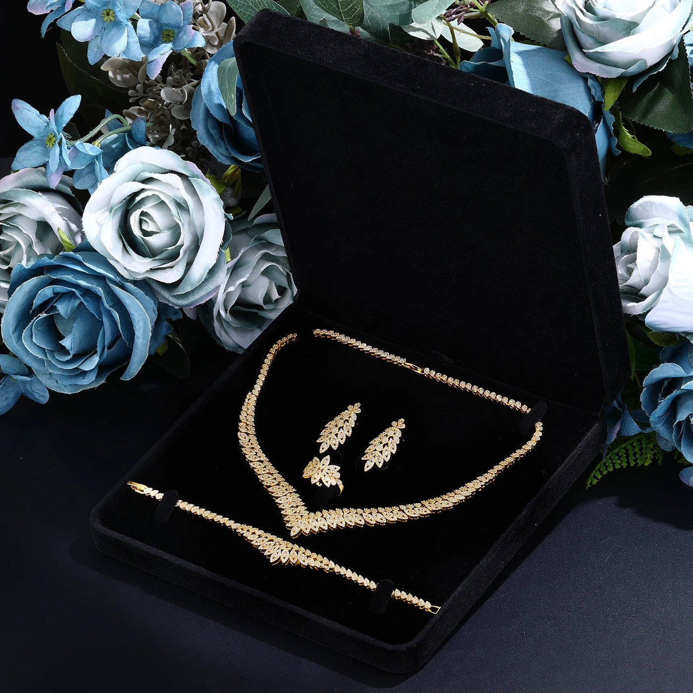 4-piece Cubic Zirconia Jewelry Set