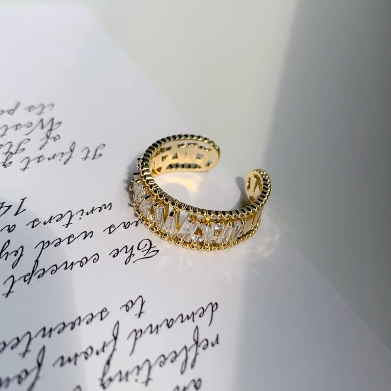 Gold Zircon Ring