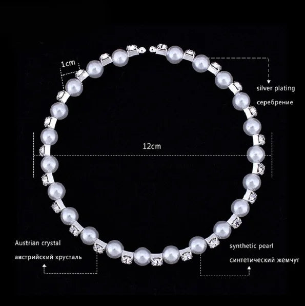 Pearl Jewelry Set:               Bracelet, Necklace, Earrings