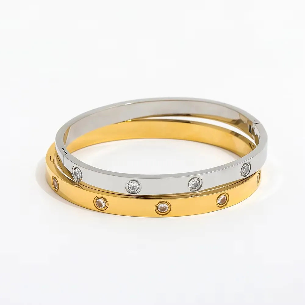 Zirconia Bangle Bracelet
