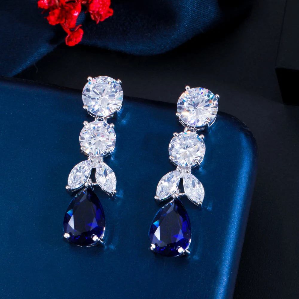 Water Drop Cubic Zirconia Earrings