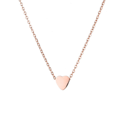 14K Gold Heart Charm Necklace