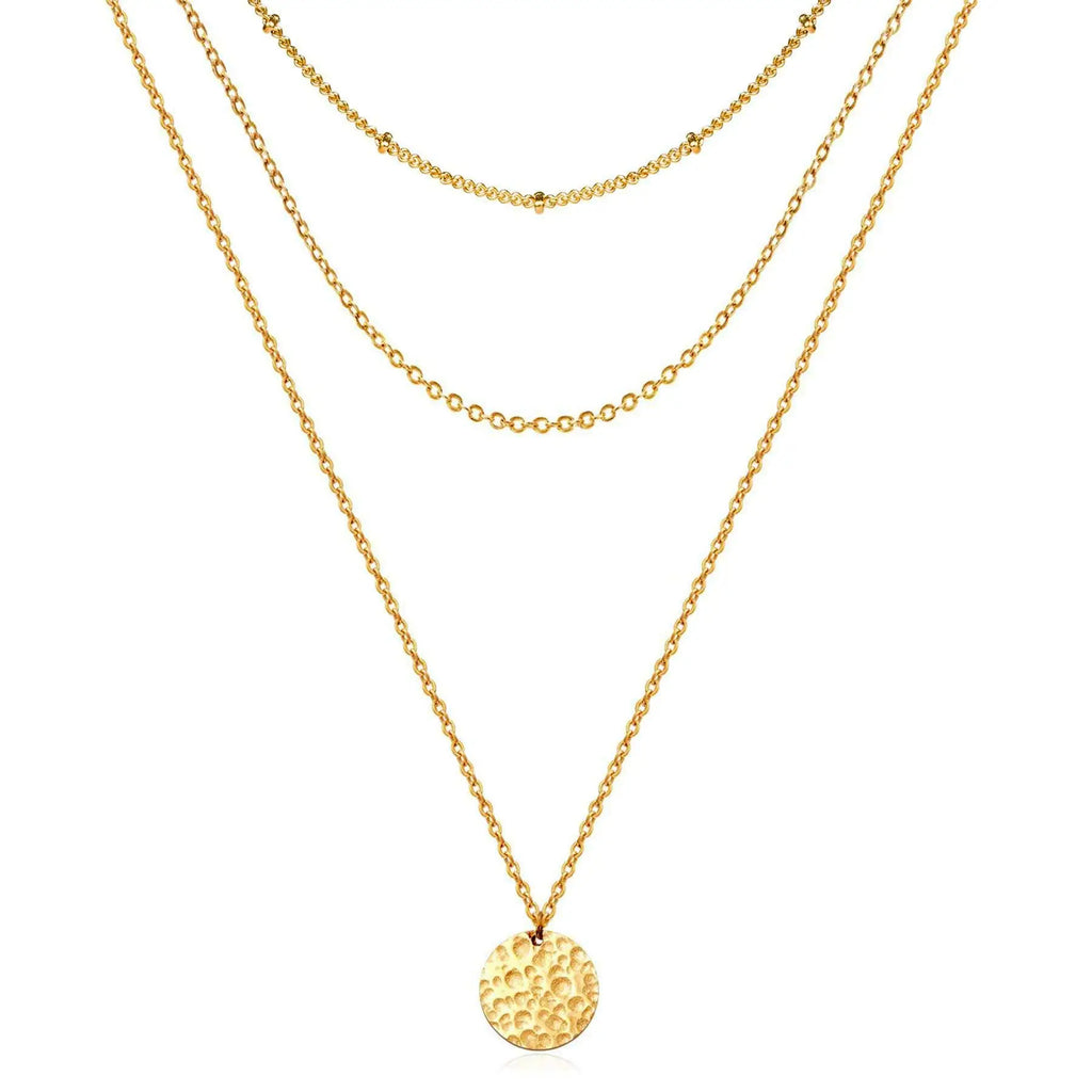 Hypoallergenic 18k Gold Multi-Layer Choker Necklace