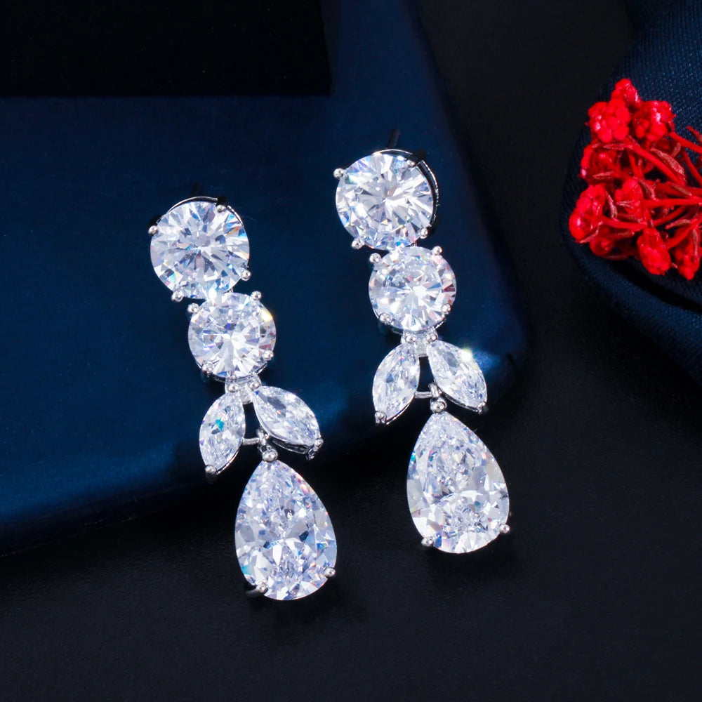 Water Drop Cubic Zirconia Earrings