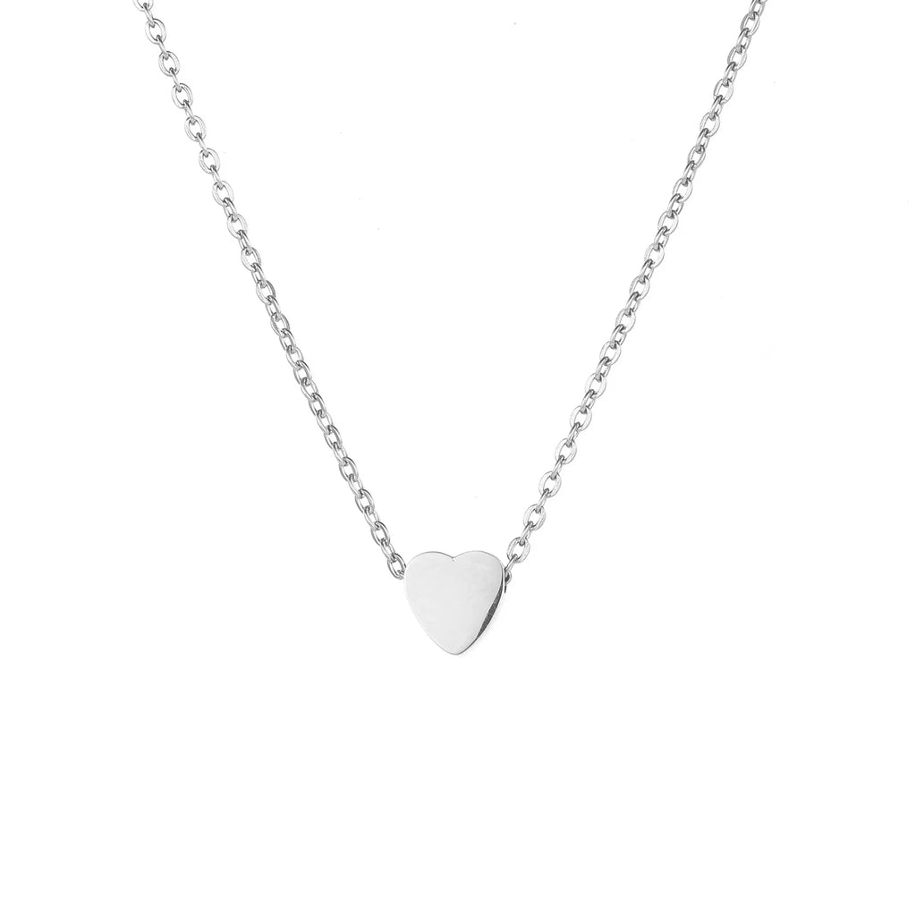 14K Gold Heart Charm Necklace