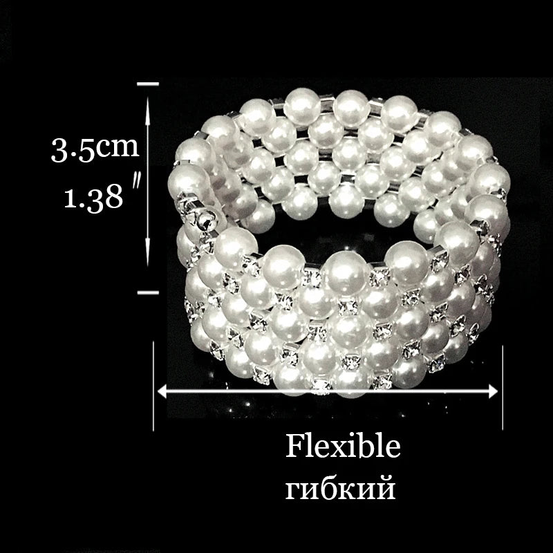 Pearl Jewelry Set:               Bracelet, Necklace, Earrings