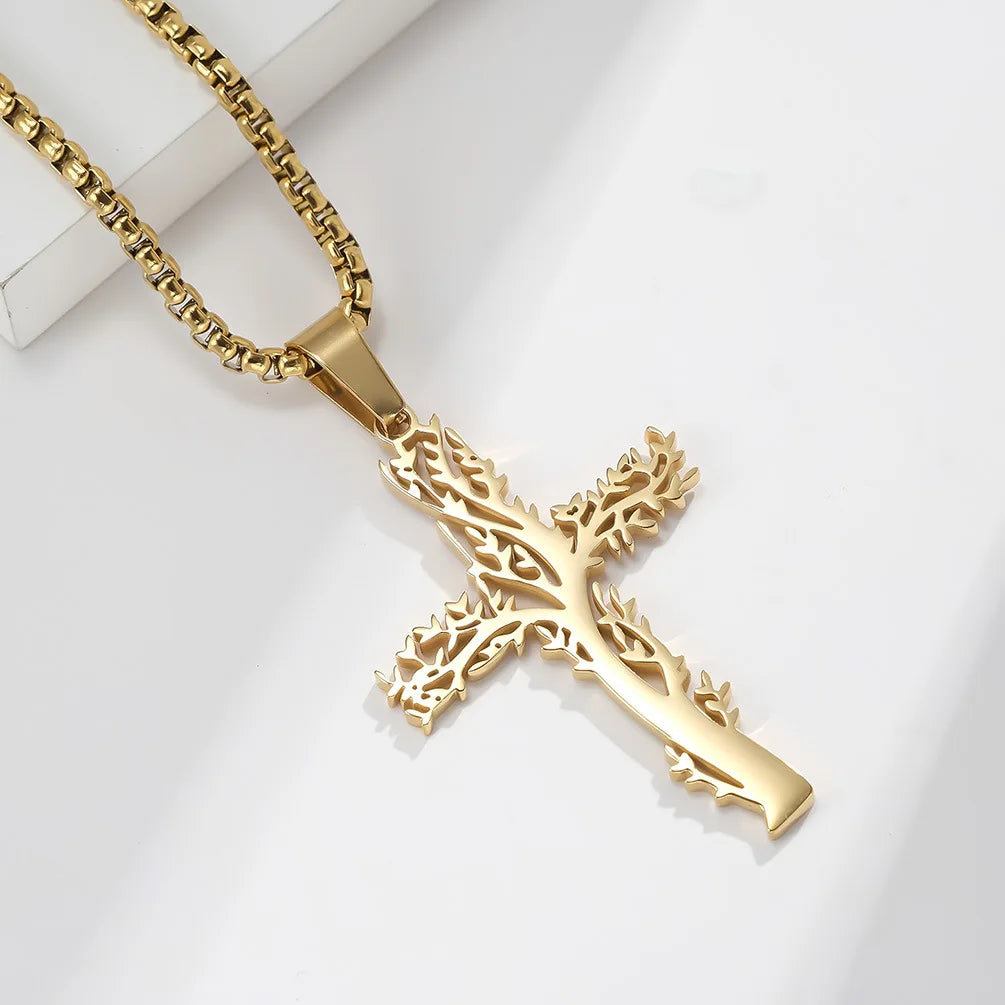 Tree of Life Cut Cross necklace