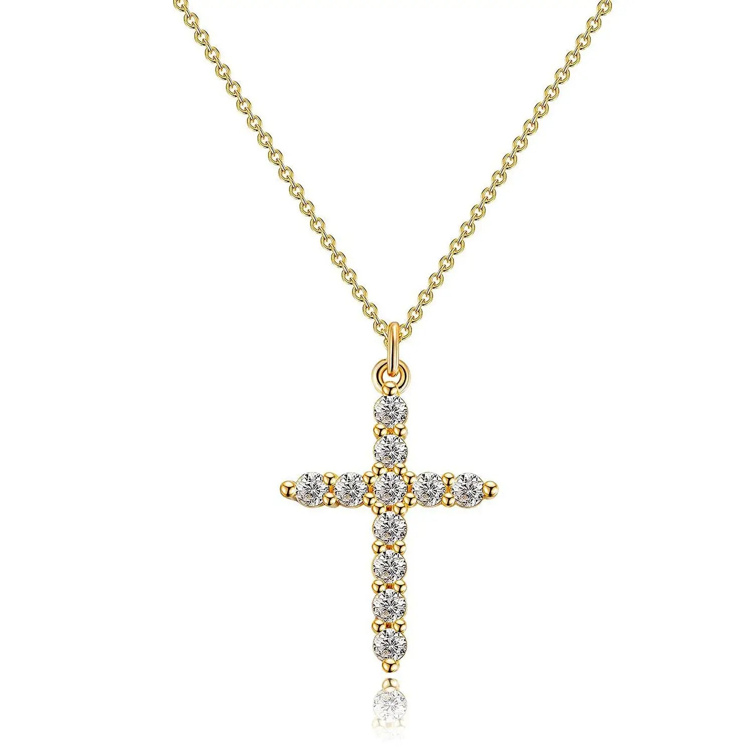 Hypoallergenic Women's Necklace Stainless Steel Cross Chain