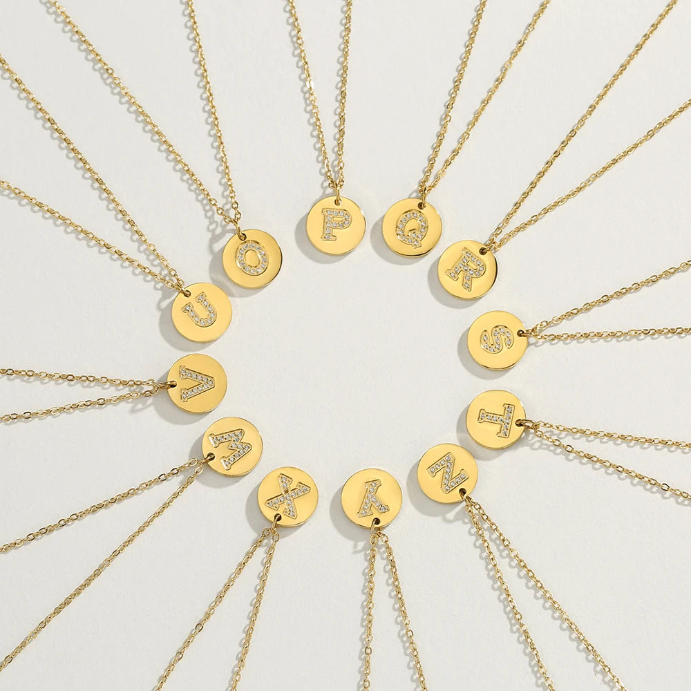 Diamond Letters Initial Pendant Necklace
