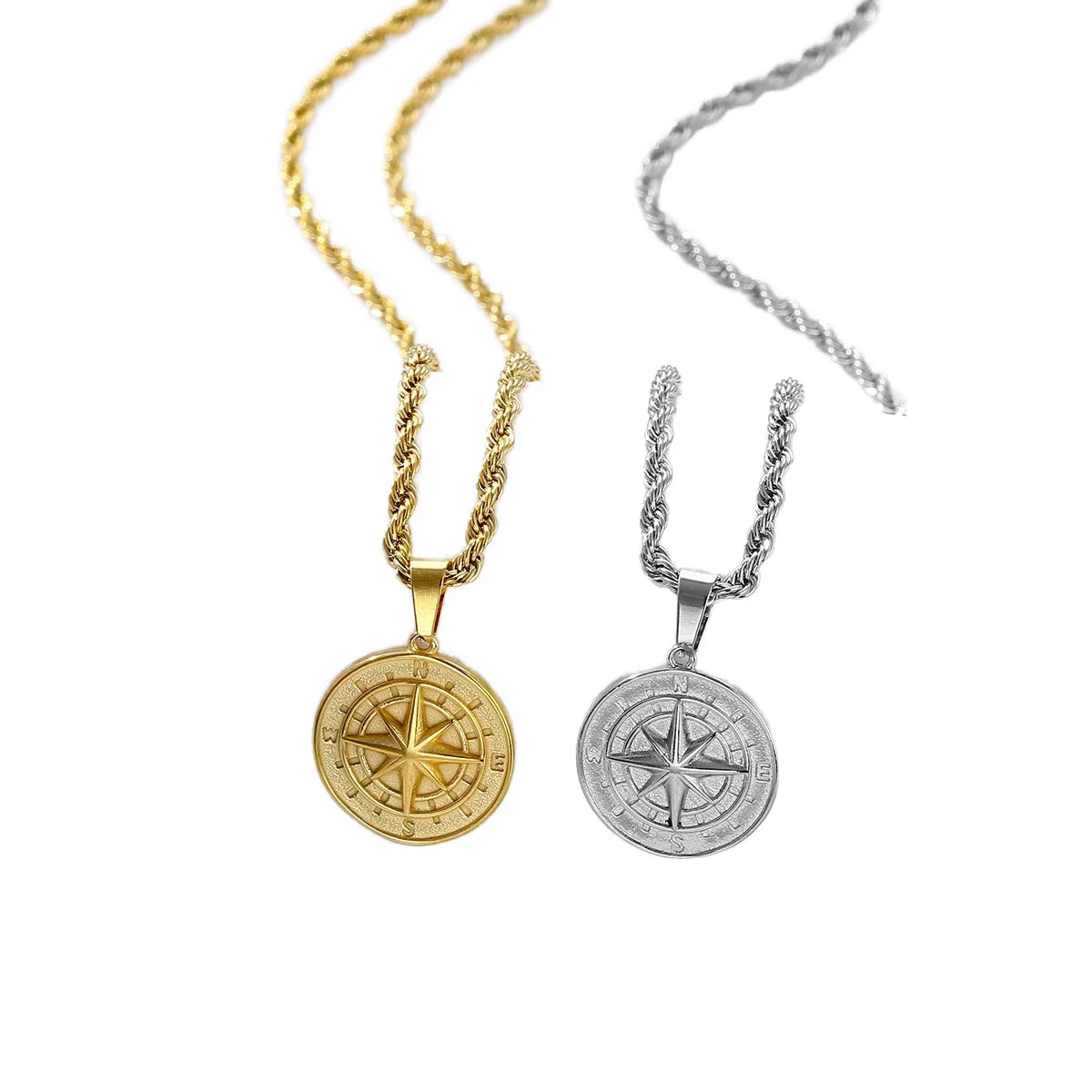 18k Gold Plated Compass Necklace