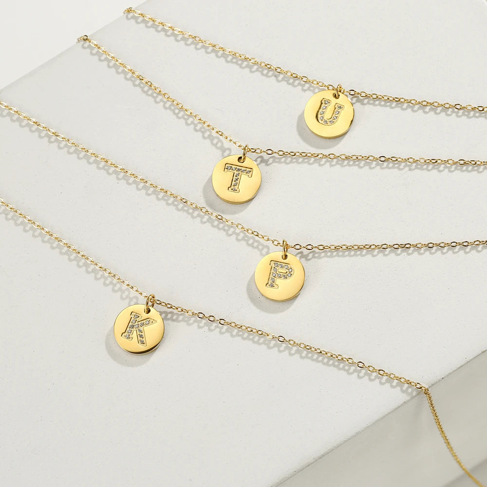 Diamond Letters Initial Pendant Necklace