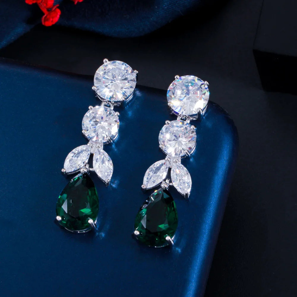 Water Drop Cubic Zirconia Earrings