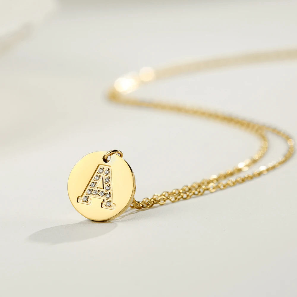 Diamond Letters Initial Pendant Necklace