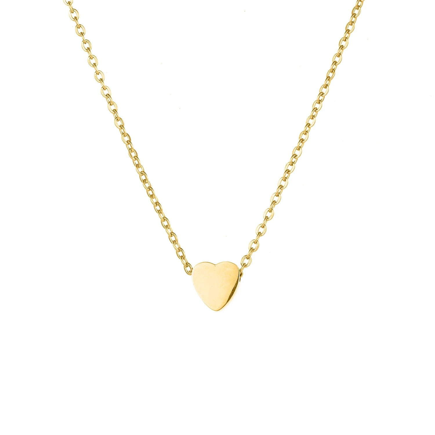 14K Gold Heart Charm Necklace