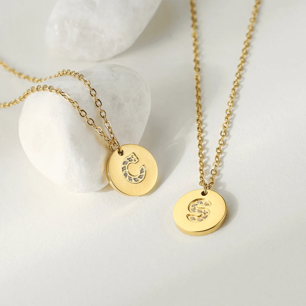 Diamond Letters Initial Pendant Necklace