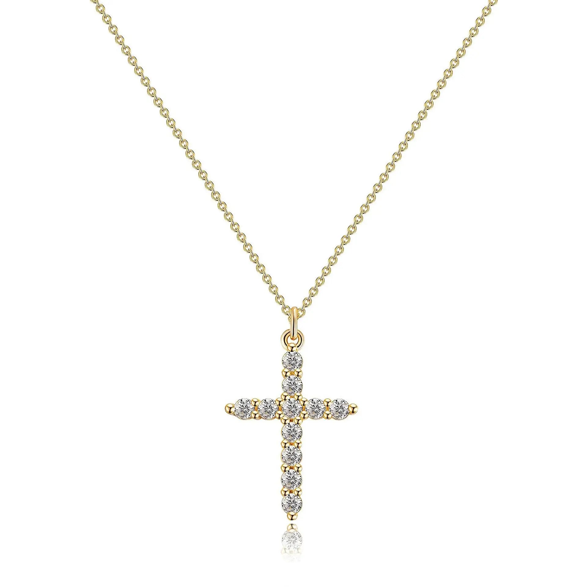 Hypoallergenic Women's Necklace Stainless Steel Cross Chain