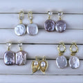 Natural Pearl Stud Drop Earring