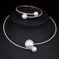 Pearl Jewelry Set:               Bracelet, Necklace, Earrings