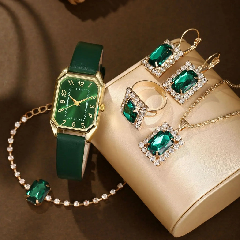 Ladies Wristwatch,Ring,Necklace, Earrings set
