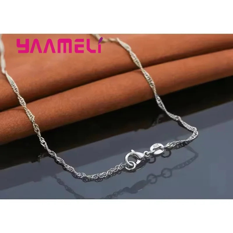 Silver Pendant Necklace & Hoop Earring