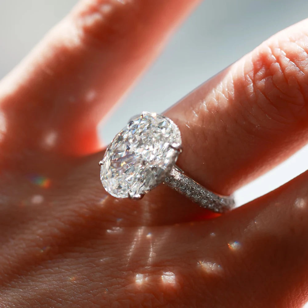 Sterling Silver for Women Lab Diamond ring