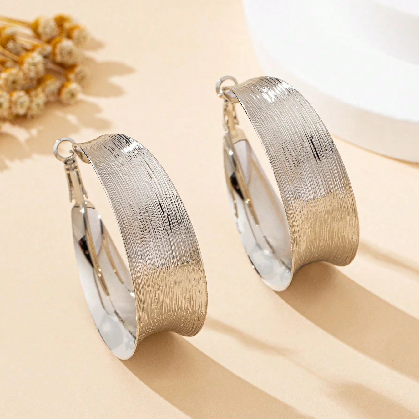 Stylish earrings with Brushed Finish