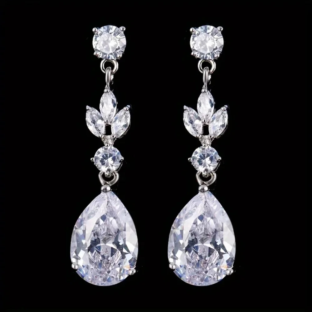 Zircon Pendant Earrings