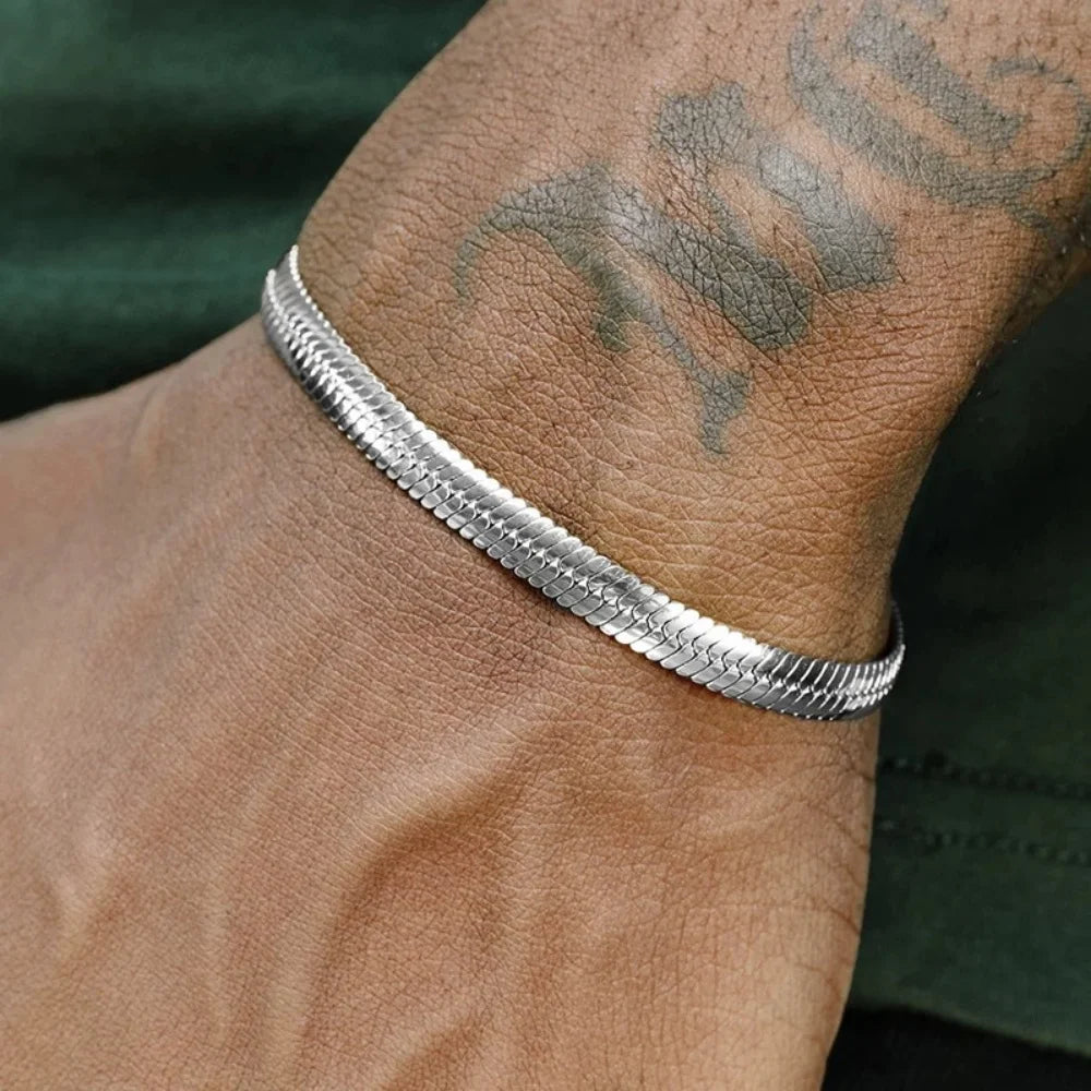 Silver Stainless Steel Chain Bracelet