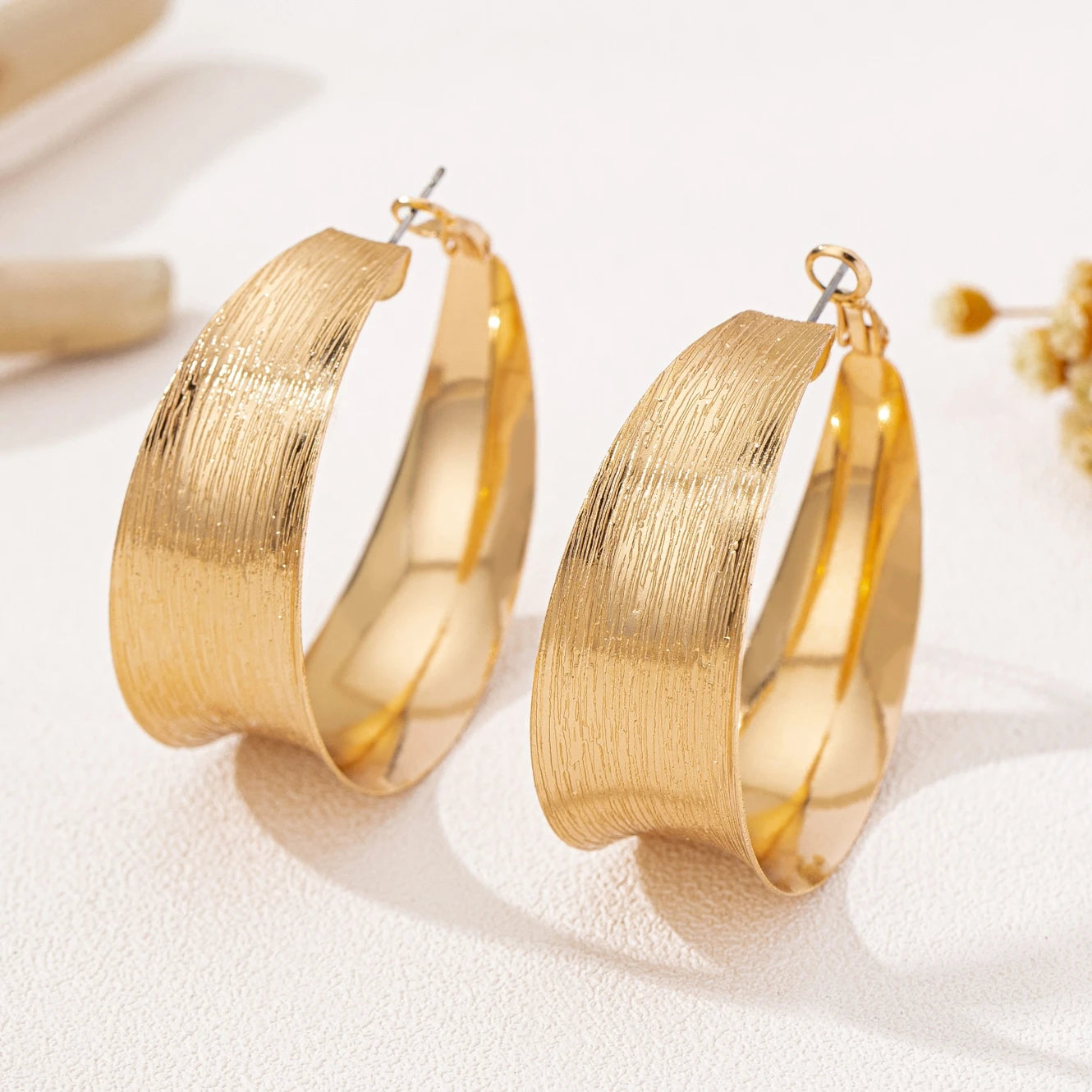 Stylish earrings with Brushed Finish