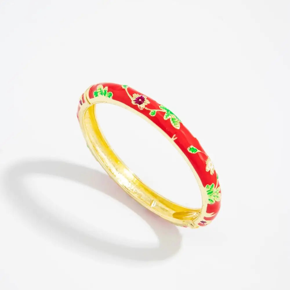Gold Bangle and enamel bangles Hand Bracelets