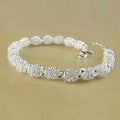 Zirconia Geometric Chain Linked bracelet
