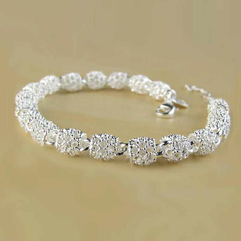 Zirconia Geometric Chain Linked bracelet