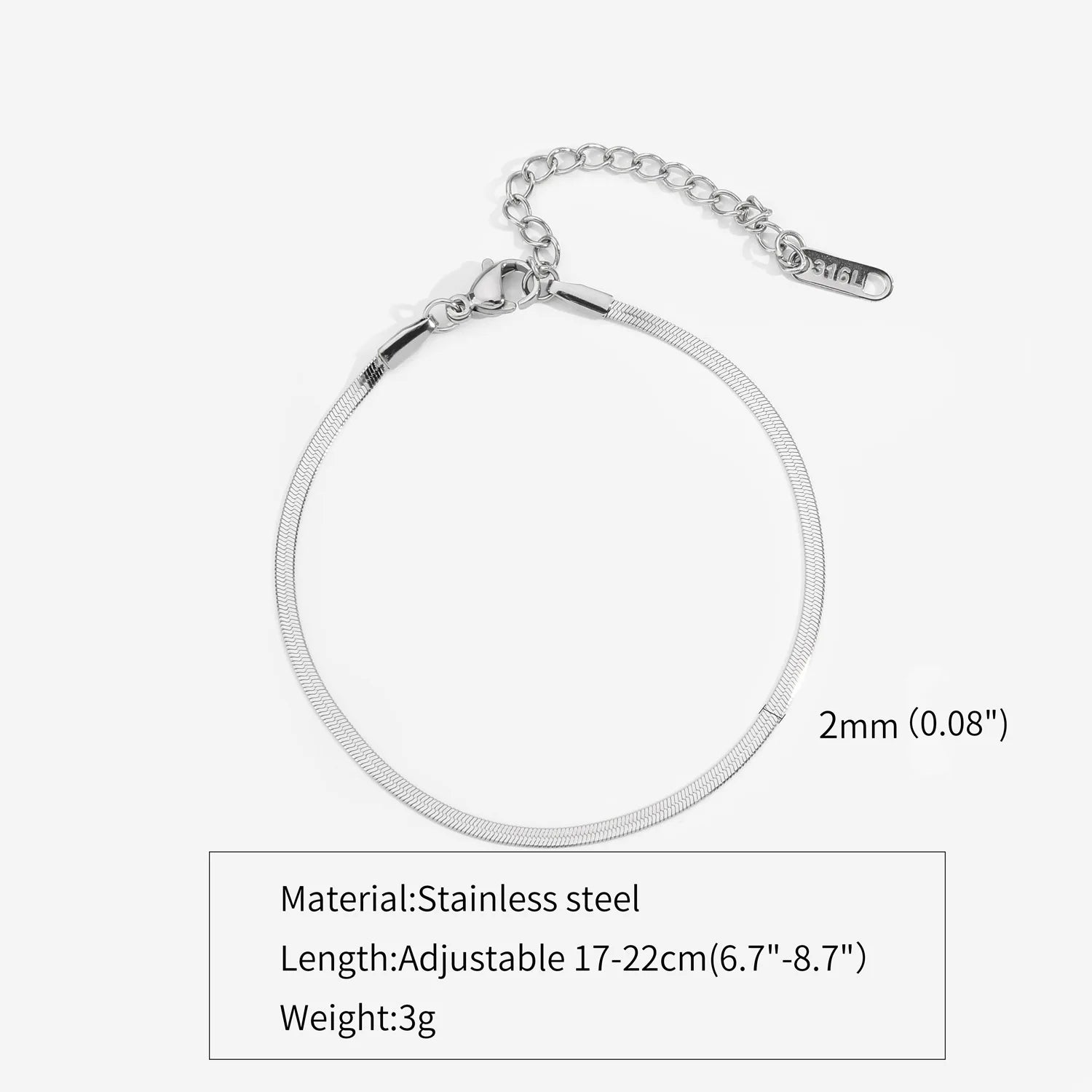 Silver Stainless Steel Chain Bracelet