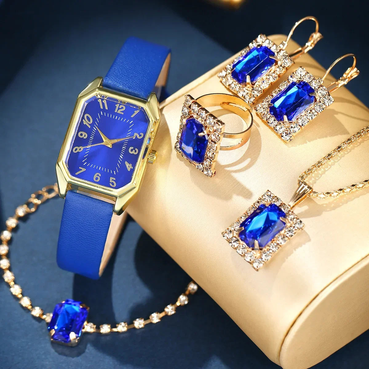 Ladies Wristwatch,Ring,Necklace, Earrings set