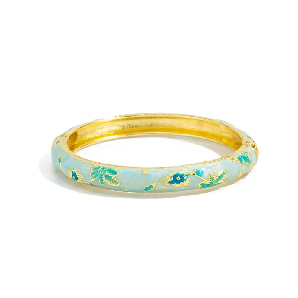 Gold Bangle and enamel bangles Hand Bracelets