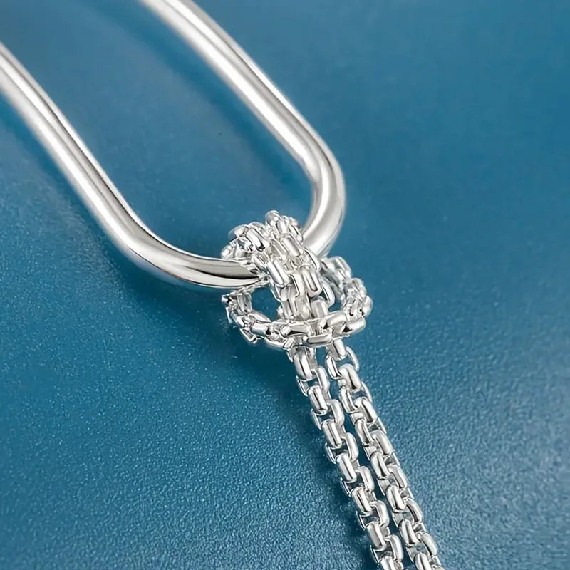 Silver Minimalist Geometric Bracelet