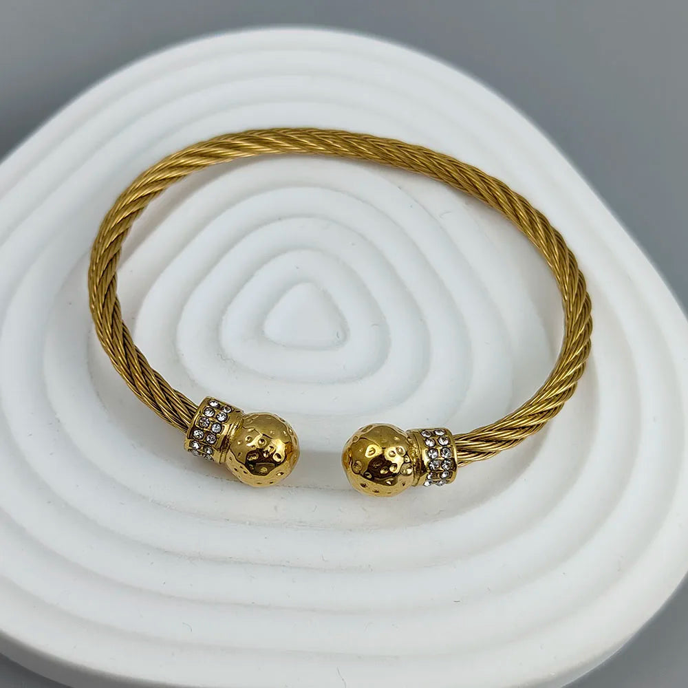 Stainless steel gold plated 18K bracelet