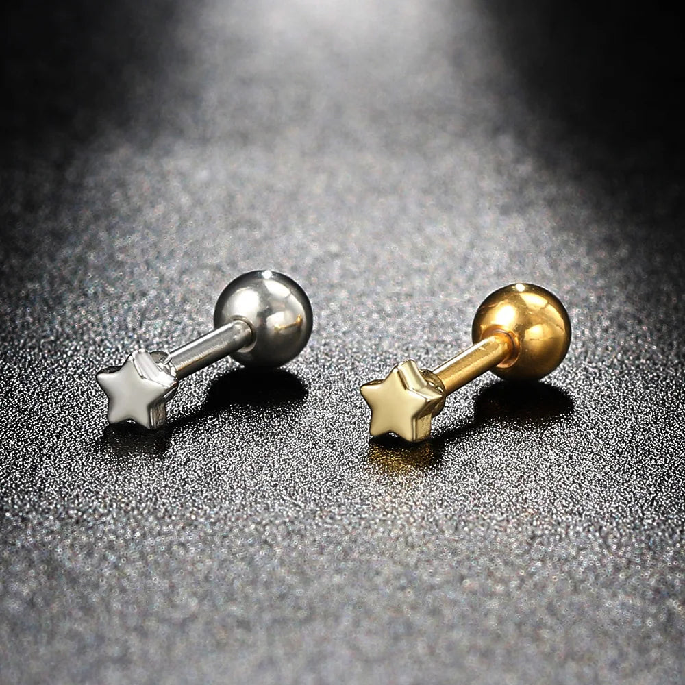 Tragus Snowflake Earrings Conch, Helix, Rook, Lobe, Zircon, Cartilage