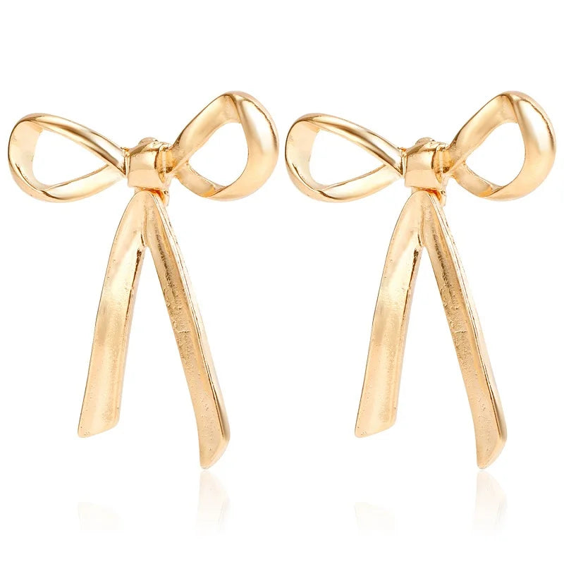 Pearl Bowknot Stud Earrings