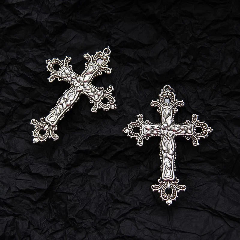 Baroque Cross Earrings