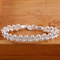Sterling silver Bracelet Braided beads chain