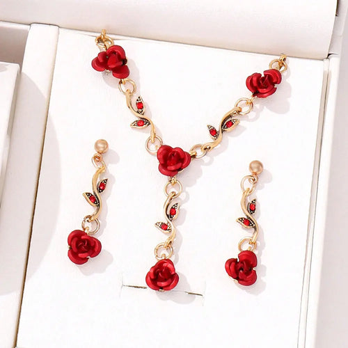 4pcs Jewelry Set, Bracelets, Necklace, Earrings Set